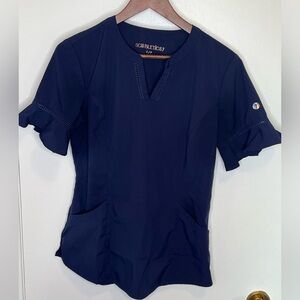 Scrubletics Scrub Top in Navy Blue